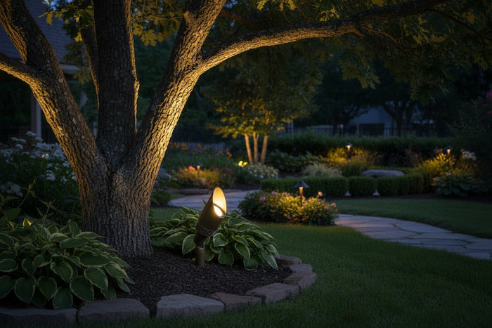 FX Luminaire NP-ZDC-BZ Designer Collection Series LED Up Light, Zone / Dim / Color with Luxor, Bronze Metallic