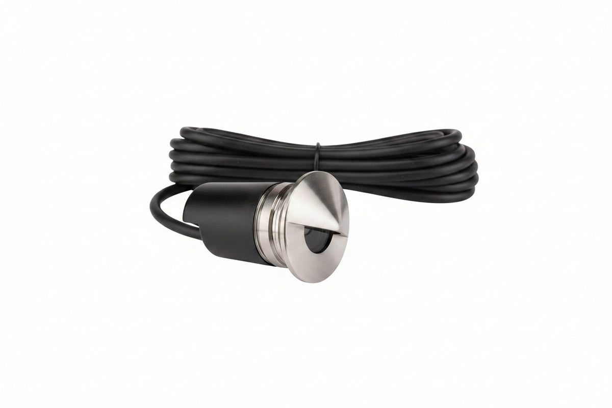 FX Luminaire VO-ZD-1LED-RD-SS 1-LED Wall Light with Round Faceplate, Zoning / Dimming, Stainless Steel