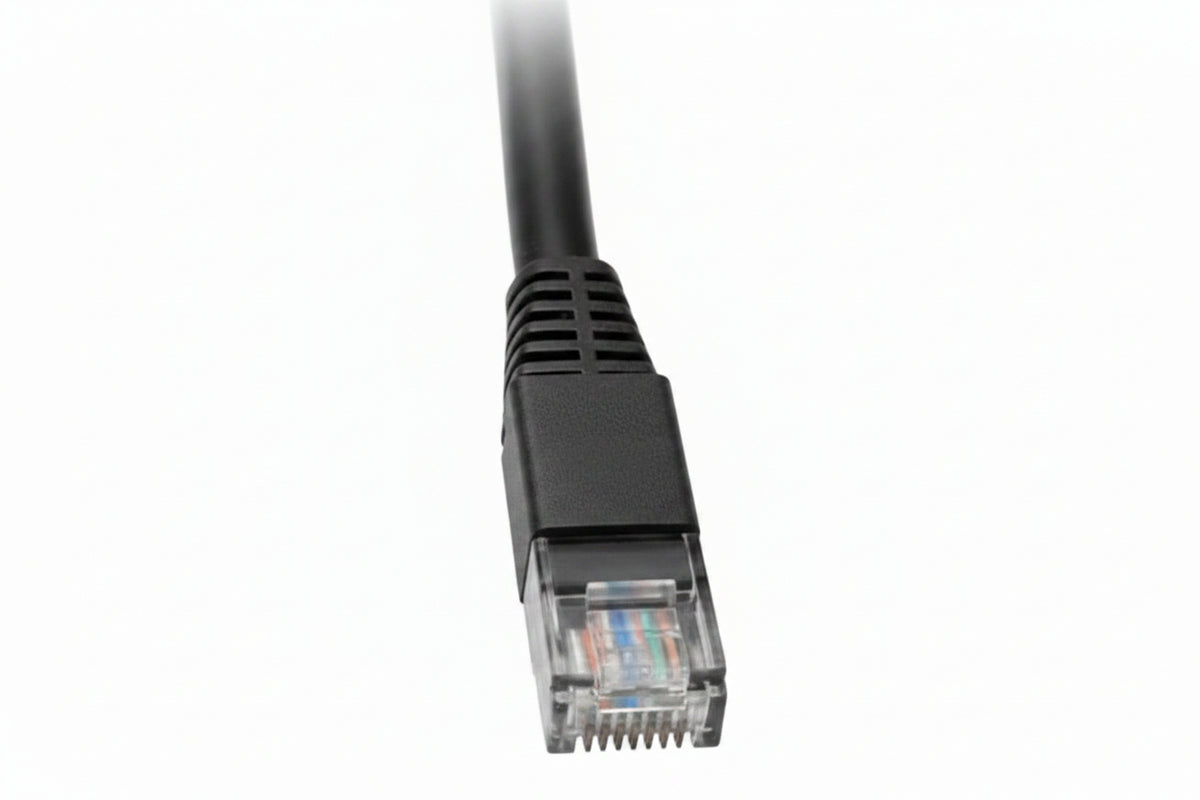 Eaton Tripp Lite N201-002-BK Cat6 Gigabit Snagless Molded UTP Ethernet Cable RJ45 M/M, PoE, Black, 2' (0.61 m)