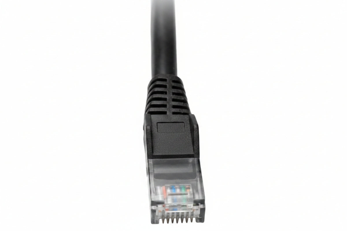 Eaton Tripp Lite N201-002-BK Cat6 Gigabit Snagless Molded UTP Ethernet Cable RJ45 M/M, PoE, Black, 2' (0.61 m)