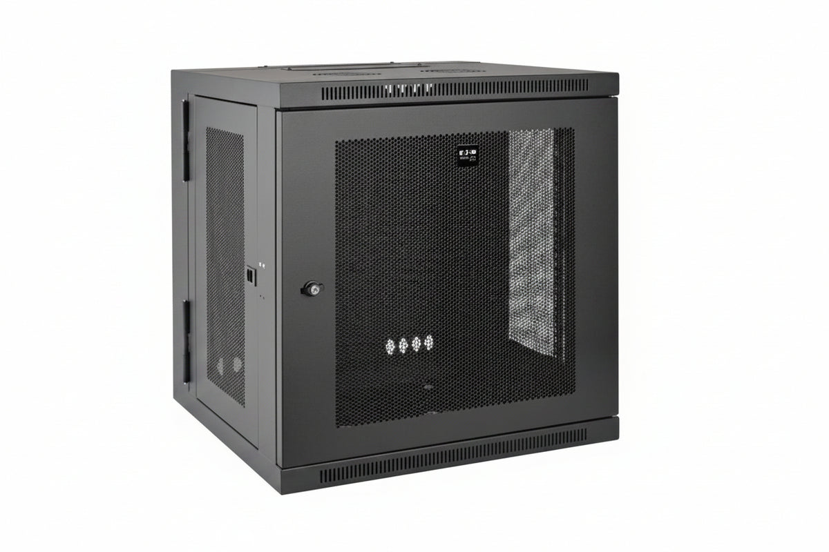 Eaton Tripp Lite SRW12US Smart Rack 12U Small Cabinet Low Profile Wall Mount Switch Depth and Hinged Back
