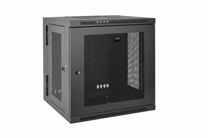 Eaton Tripp Lite SRW12US Smart Rack 12U Small Cabinet Low Profile Wall Mount Switch Depth and Hinged Back