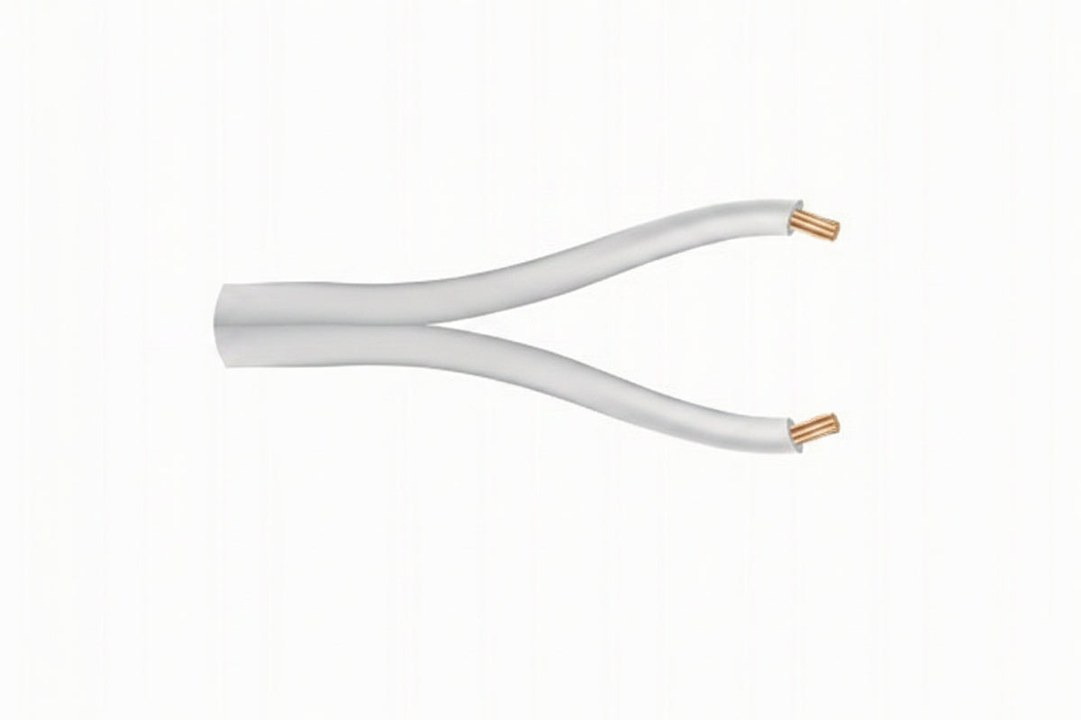 10025001 22/2 Stranded Zip Cable, General Purpose, CM, 500' (152.4 m) Reel, White
