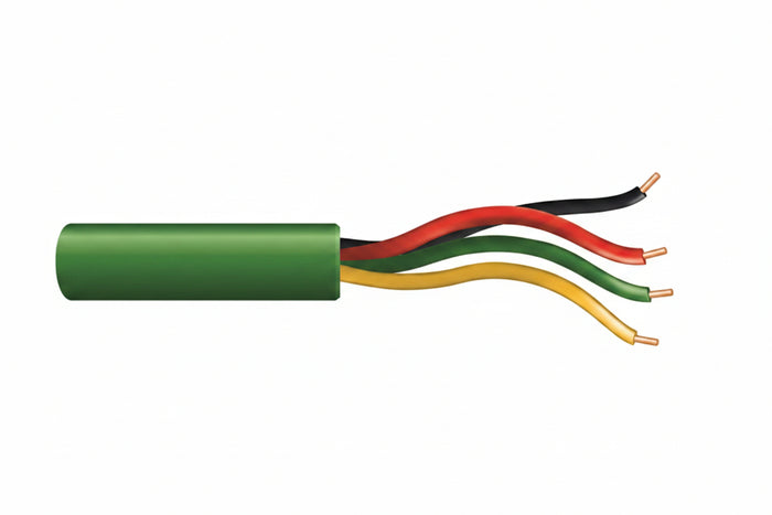 Genesis 21031101 22/4 Solid Unshielded Cable, Riser, CMR, FT4, 1000' (304.8m) Pull Box, White