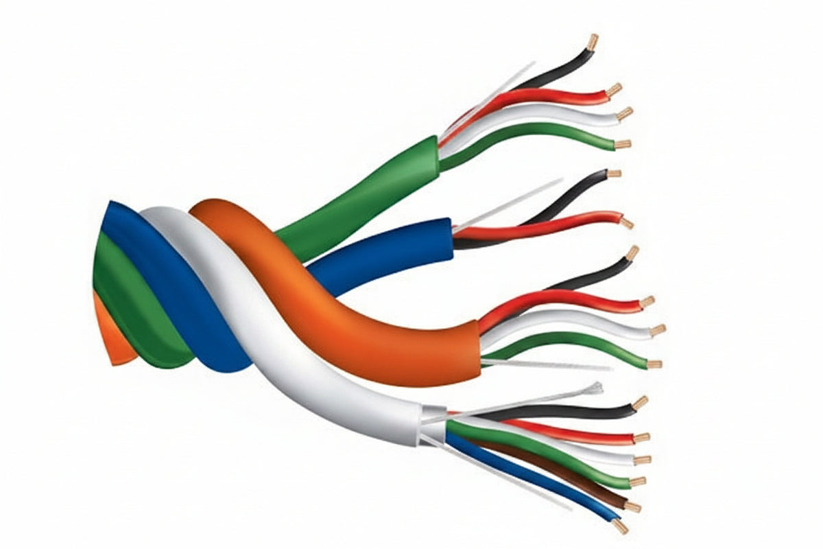 Genesis 31955099 22/6 Stranded Shielded + 22/4 Stranded + 22/2 Stranded + 18/4 Stranded Profusion Access Control Cable, Plenum, CMP, FT6, 500' (152.4 m) Reel, Unjacketed