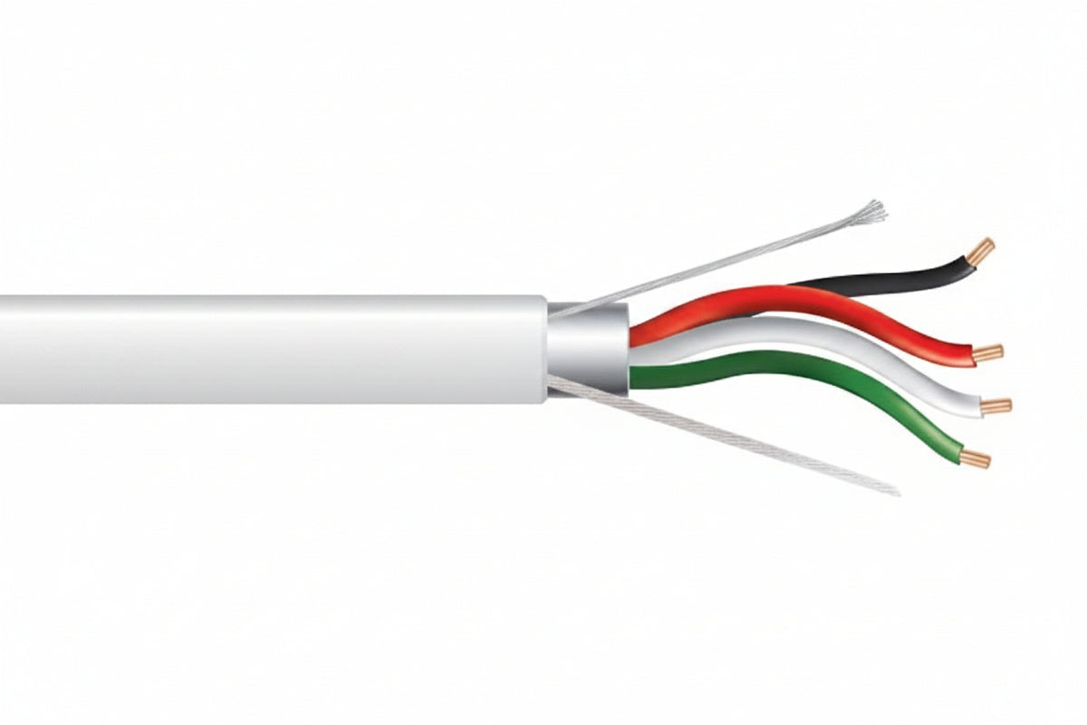 32045512 22/4 Stranded Shielded Cable, Plenum, CMP, FT6, 500' (152.4 m) Pull Box, Natural