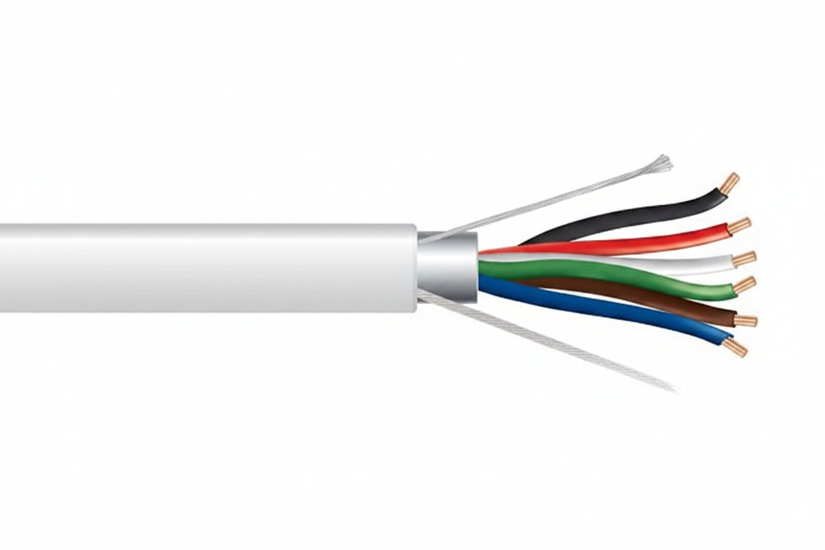 Genesis 32065512 22/6 Stranded Shielded Cable, Plenum, CMP, FT6, 500' (152.4 m) Pull Box, Natural