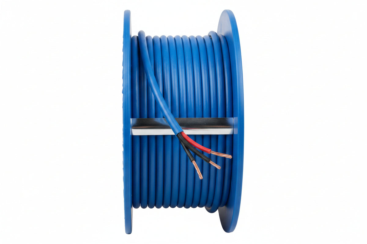 44061006 16/2 Solid Shielded Fire Alarm Cable, Riser, FPLR, 1000' (304.8 m) Reel, Blue