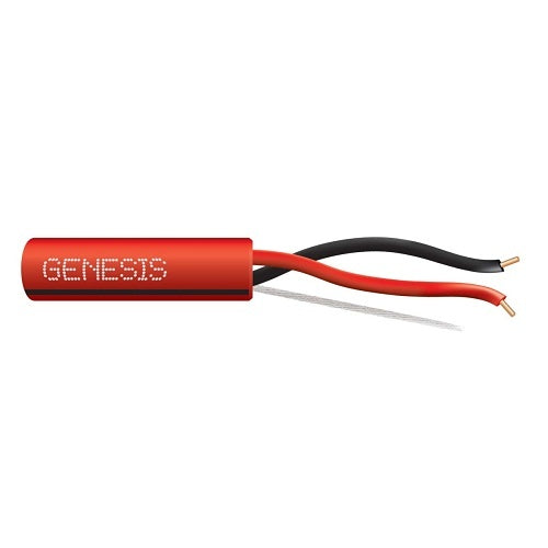 Genesis 43131004 14/2 Solid Unshielded Fire Alarm Cable, Riser, FPLR, 1000' (304.8 m) Reel, Red
