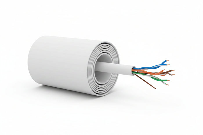 50921101 23/4-Pair Cat 6 Plus Unshielded (U/UTP) Networking Cable, Riser, CMR, FT4, 1000' (304.8 m) Pull Box, White