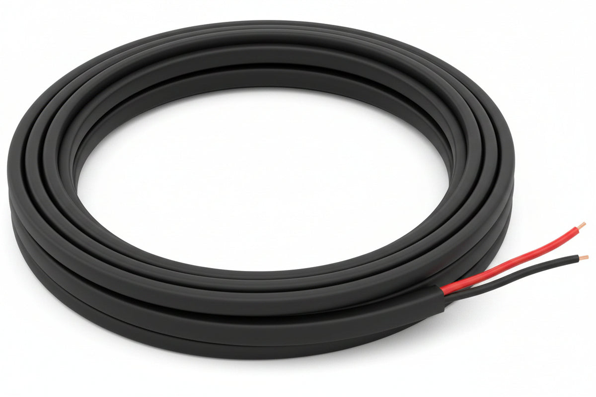 Genesis 52501108 16/2 Stranded Unshielded Speaker Cable, Riser, CMR, FT4, 1000' (304.8 m) Pull Box, Black
