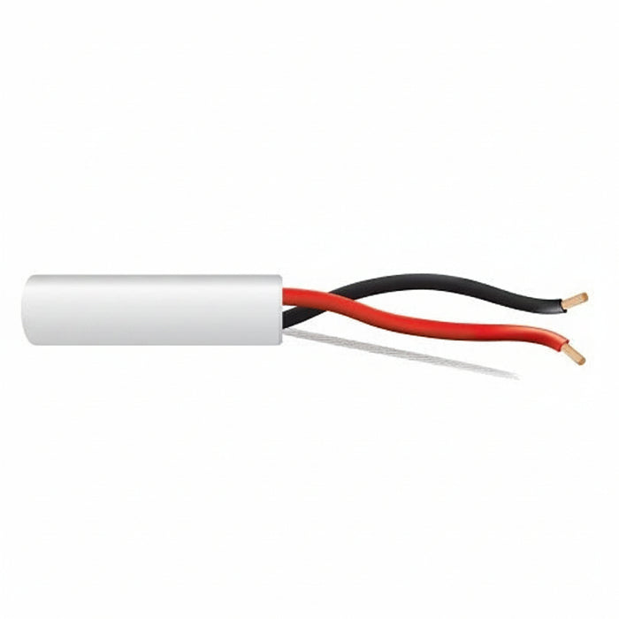 Genesis 52545001 12/2 Stranded Unshielded Speaker Cable, Riser, CMR, FT4, 500' (152.4 m) Reel, White