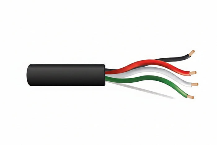 Genesis 52845008 16/4 (65-Strand Oxygen-Free Copper) Audacious Unshielded Speaker Cable, Direct Burial, CM, 500' (152.4 m) Reel, Black