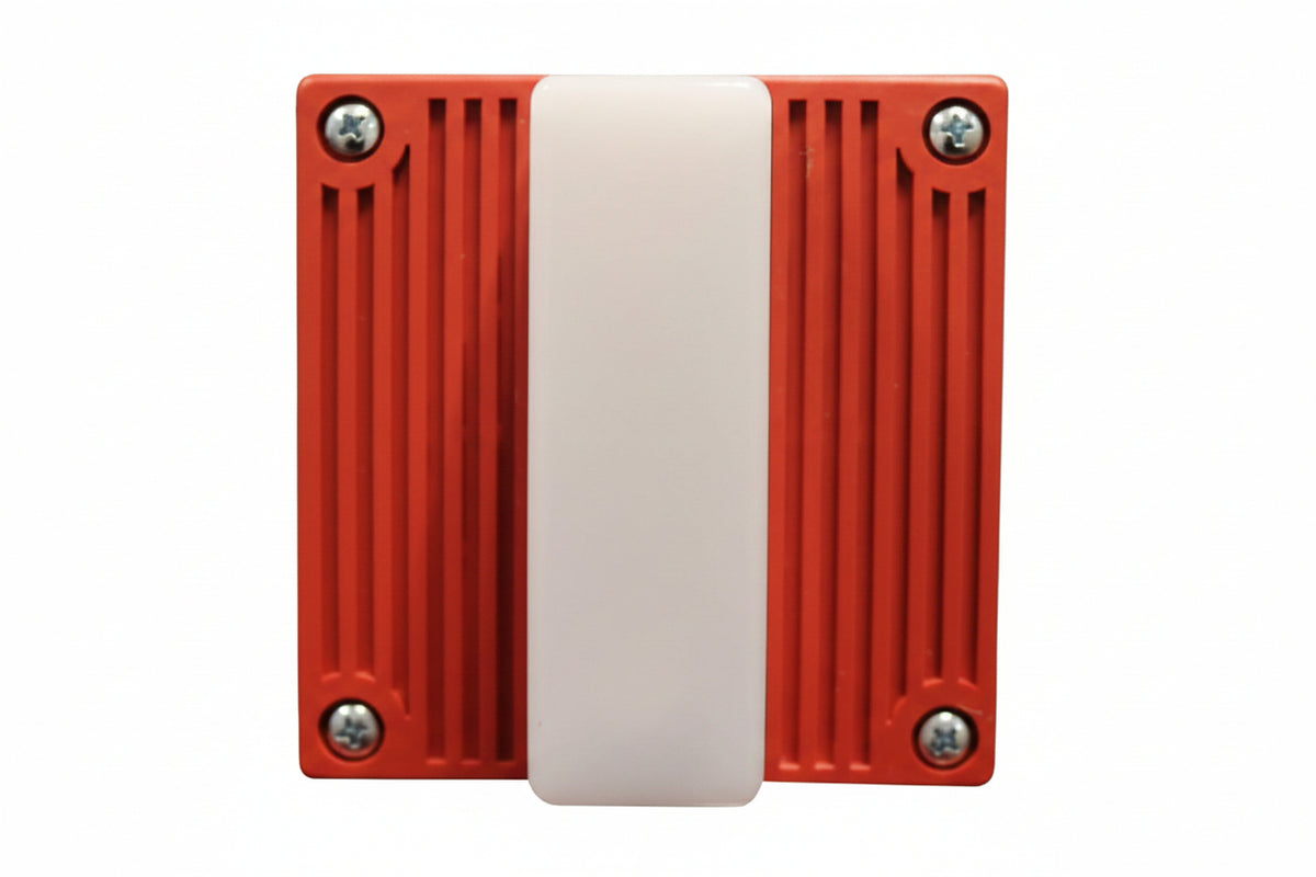 Eaton MT Multitone Horn Strobe, Xenon, Wall, FIRE, Clear Lens, 115 cd, 120V AC, Indoor Outdoor, Red