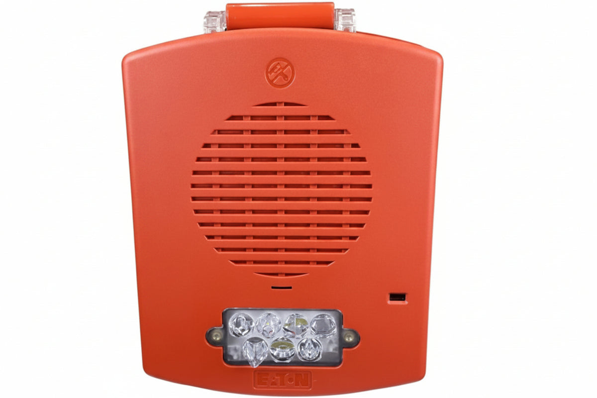 Eaton EL4XHS-FR Horn Strobe with 4x Surface Box, Red