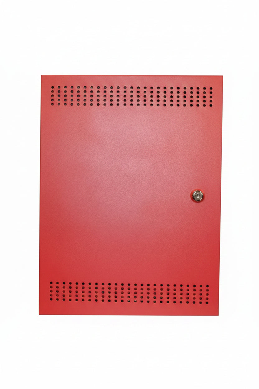 Eaton PS-8-LP PowerPATH Power Supply, NAC Power Supply, 8A, Low Profile Cabinet, up to 7A Battery, 120V, Red