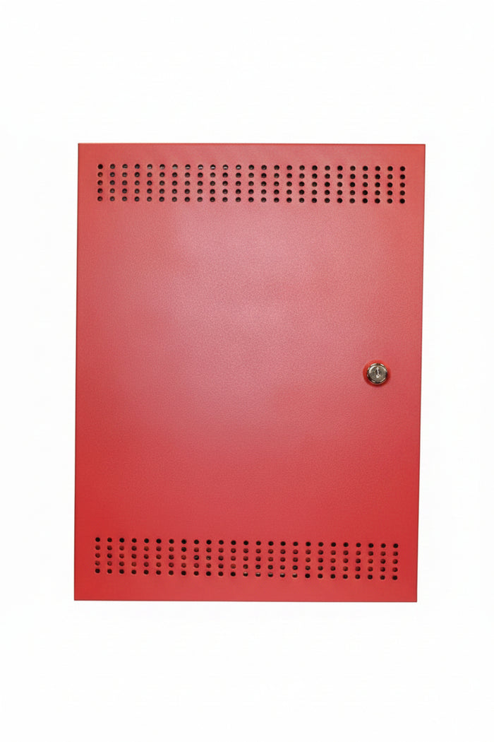 Eaton PS-8-LP PowerPATH Power Supply, NAC Power Supply, 8A, Low Profile Cabinet, up to 7A Battery, 120V, Red