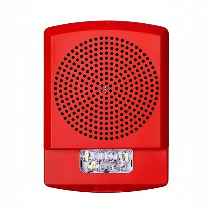 Eaton ELMTSW Wheelock Eluxa Multitone Strobe Horn, FIRE Lettering, Wall Mount, 24V, White