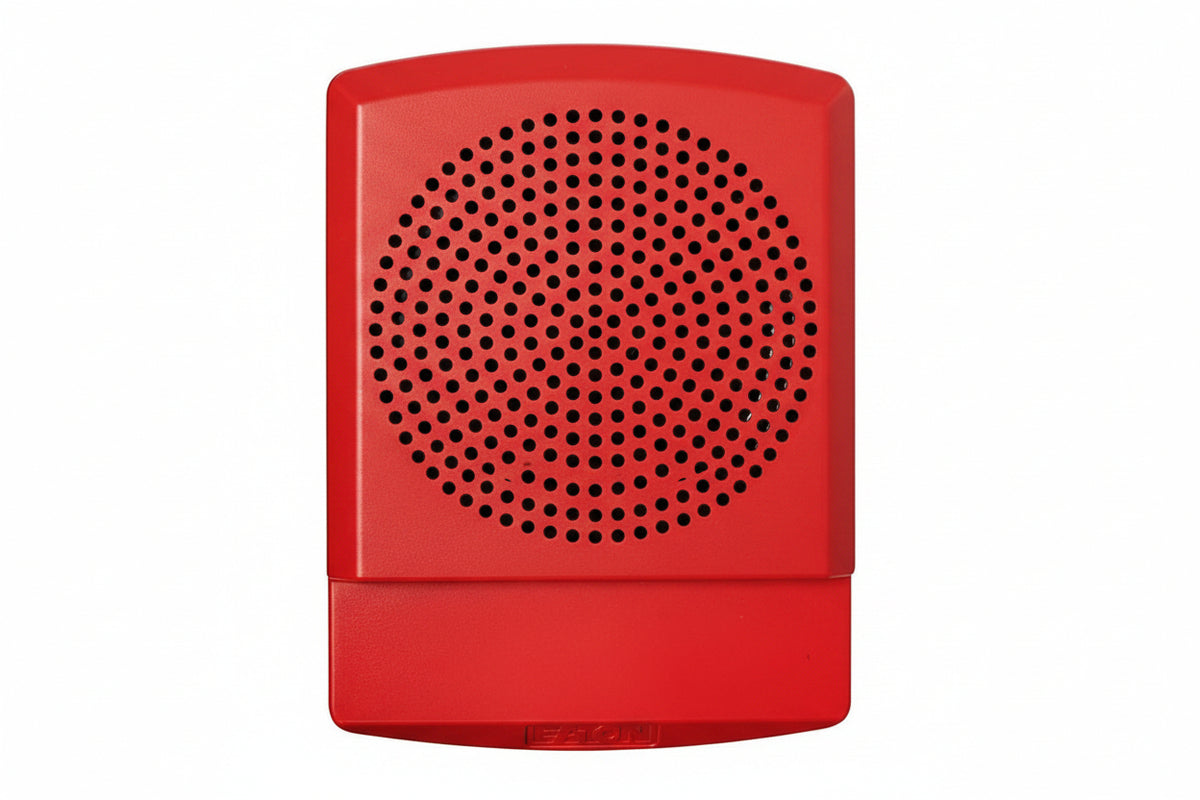 Eaton ELFHNR Wheelock Eluxa Low Frequency Sounder, Wall, FIRE Lettering, 24V, Indoor, Red