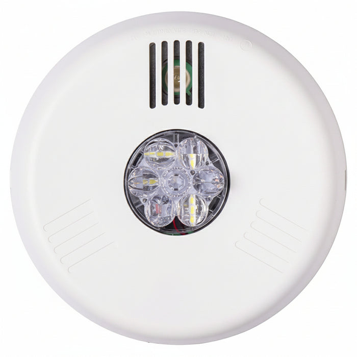 Eaton ELHSWC Wheelock Eluxa Horn Strobe, LED, Ceiling, FIRE, Clear Lens, 15/30/75/110/150/177 cd, 24V, Indoor, White
