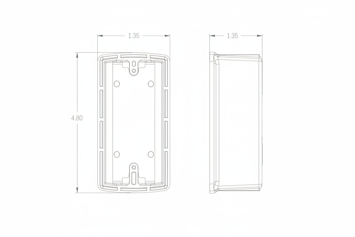 Eaton ELSBB-W Wheelock Eluxa LED Surface Back Box, Wall, Whit