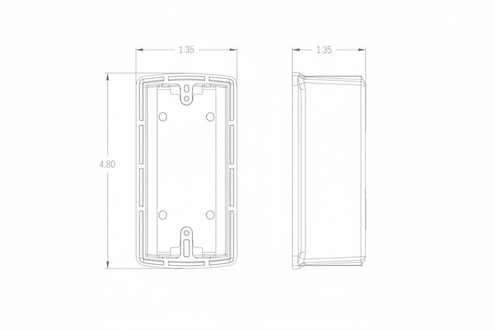 Eaton ELSBB-W Wheelock Eluxa LED Surface Back Box, Wall, Whit
