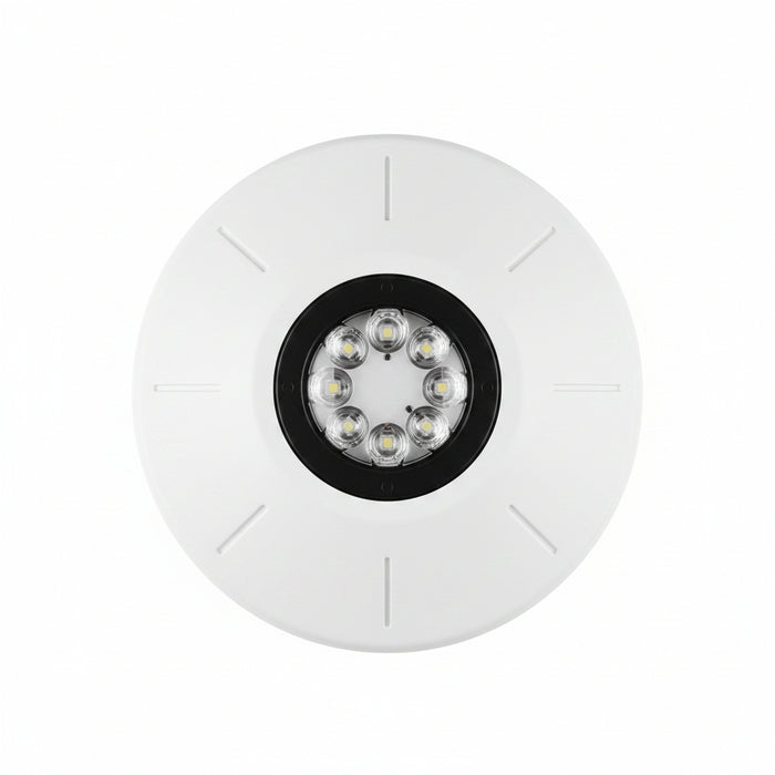 Eaton ELSTWC Wheelock Eluxa LED Strobe, Ceiling, FIRE Lettering, Clear Lens, 24V, 15/30/75/110/150/177 cd, White