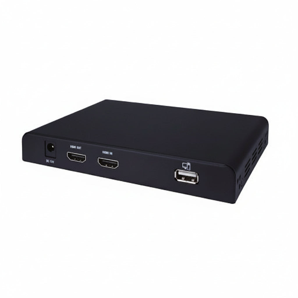 Evolution EVEXKVM3 HDMI Extender Over Single CAT6 with Digital Audio Breakout, HDMI Loop-Out, KVM and PoE