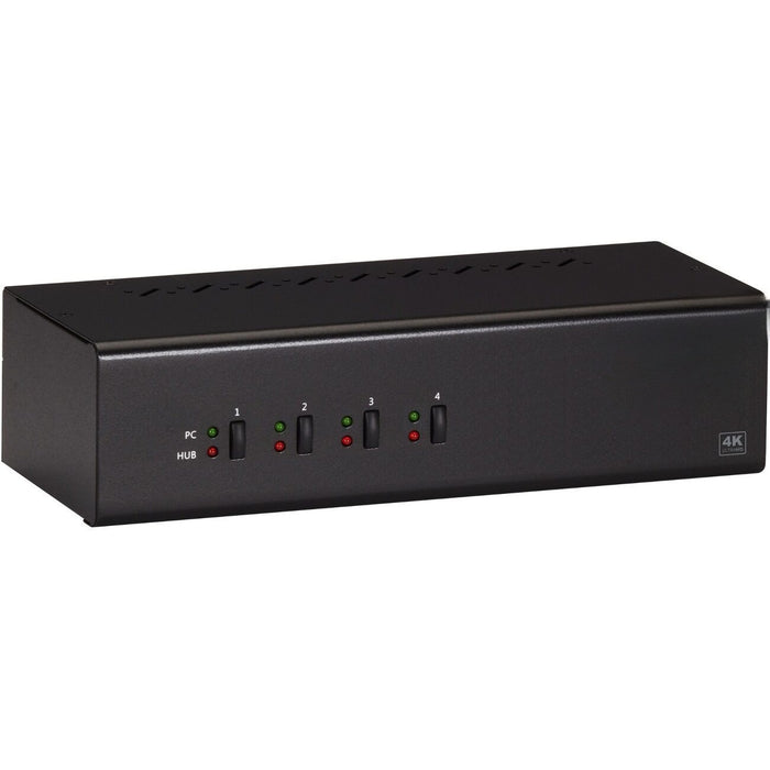 Black Box KV6224DPH 4-Port Dual-Monitor KVM Switch DP/HDMI 4K